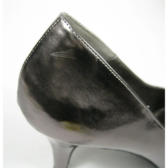Kenneth Cole Reaction Peep Toe Pumps Dark Silver I Am Rich 3 In Heel Size 8 1/2 - Picture 6 of 10